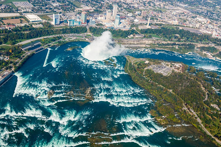 从直升机上的尼亚加拉大瀑布鸟瞰图加拿大安略省加拿尼亚拉瀑布拿安略省的奇妙鸟瞰图公园阿科斯塔想知道图片
