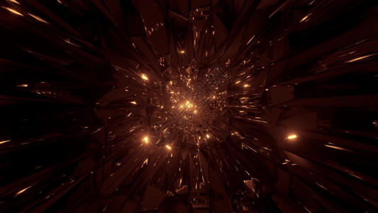 江山无尽飞行3d闪光球粒子3d插图背景壁纸创造反射深黑空间3d使设计