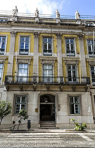 门户网站新古典建筑的宫殿于19世纪末在葡萄牙里斯本贝拉壁柱图片