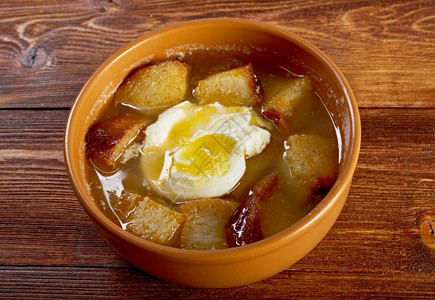 素食主义者物Castilian大蒜汤农场式西班牙图片