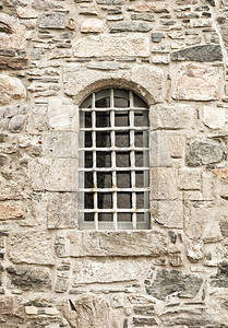 陈年古董卑尔根城堡监狱窗户保护图片