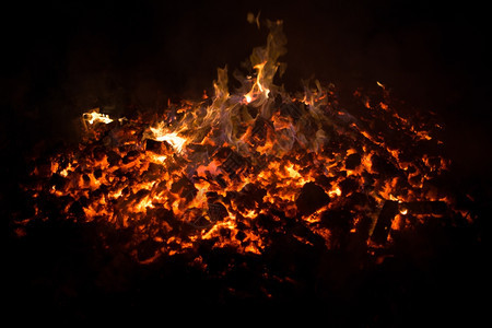柴壁炉烧烤火焰黑色本底煤放图片