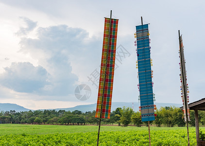 天空云乡村农场装饰泰的传统泰北图片