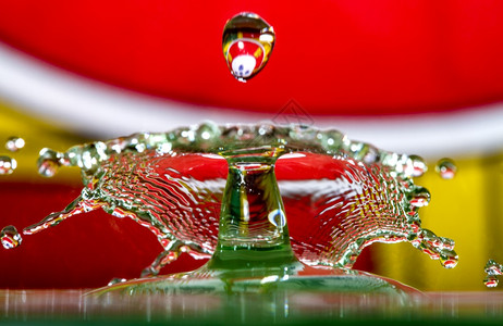 王冠跌落碰撞后形成的葡萄牙水溅冠凉爽的细节图片