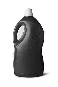 产品白色背景的黑塑料瓶和有剪切路径的黑塑料瓶Black塑料瓶晋升广告图片