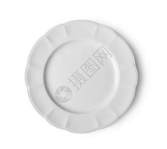 餐具陶瓷制品白底陶瓷板圆形的图片