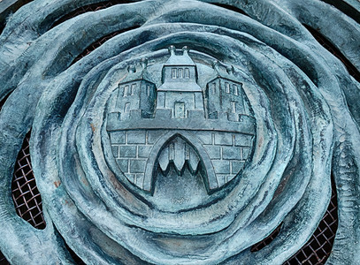 塔欧洲斯洛伐克首都布拉迪斯发的代表197年用青铜铸成艺术图片