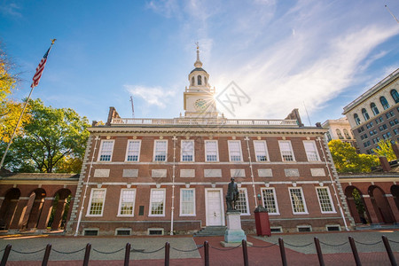 状态优质的游客美国宾夕法尼亚州费城独立厅图片
