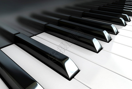 3d白和黑钢琴键制成的白色和黑钢琴键合成器作曲家渲染图片