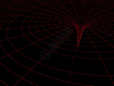 相对论红色的黑洞3D转化白隔绝管道金属丝设计图片