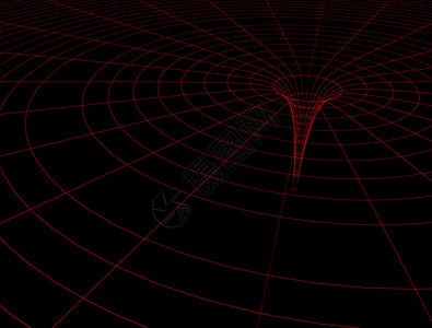 红色的黑洞3D转化白隔绝管道金属丝图片