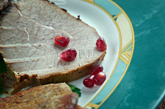 碎胡椒烤肉苏格兰制的烤肉煮熟午餐美食图片