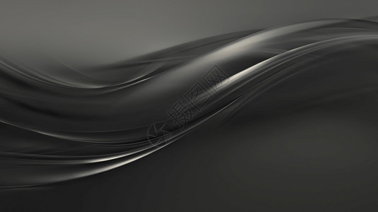 插图现代的墙纸黑背景摘要有流动的卷曲线图片
