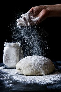 食物面包团粉做白色的图片