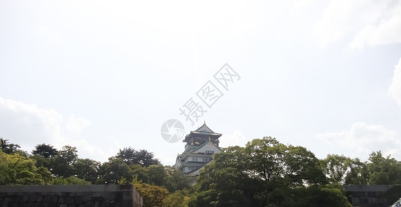 日本大阪城堡旅行建造文化图片