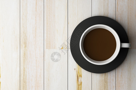 木制咖啡杯目的白色单图片