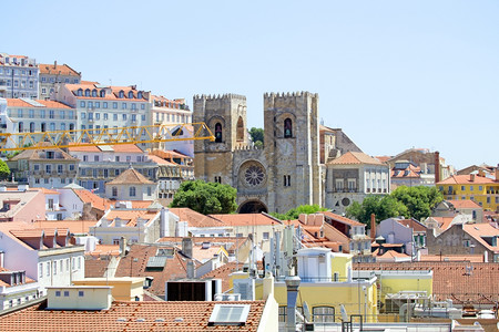 里斯本在葡萄牙的老城历史葡京市背景图片