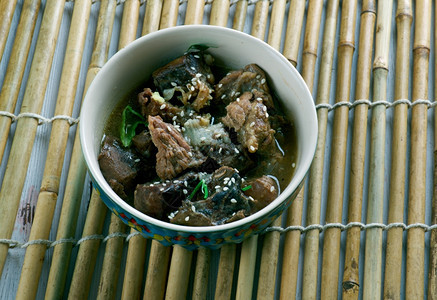 羊肉桂圭亚那胡椒锅在圭亚那很受欢迎的菜美食图片