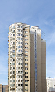 建筑学俄罗斯莫科Marfino市新高楼住宅大俄罗斯莫科Marfino市蓝色的屋图片