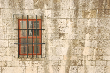老的古代中世纪建筑的窗口结石图片