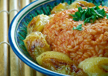 香约一生一顿饭约洛夫塞拉鸡米和炸薯条尼日利亚菜背景