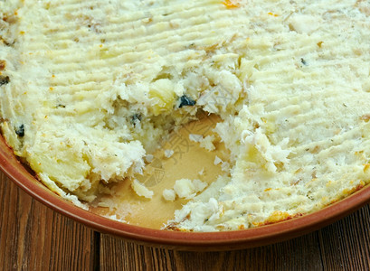 Brandade在西班牙和法国与土豆传统类混凝盐美食巴卡拉莫鲁图片