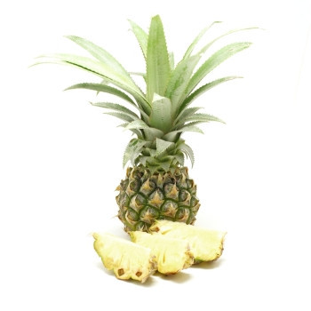 白色背景上孤立的新鲜菠萝农场温室果汁图片