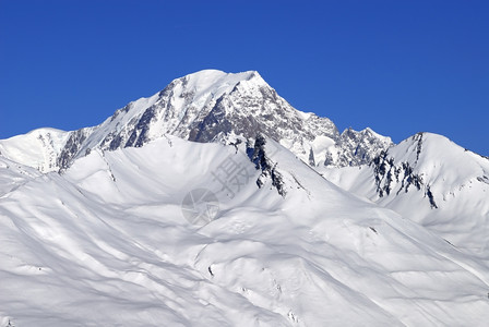 欧洲的勃朗峰从LesArcs看1950年寒冷的布兰克图片