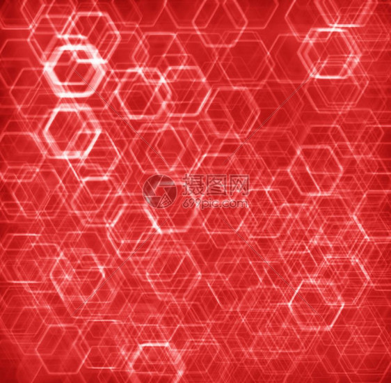 富有的别节点红色十六单元格抽象背景图片