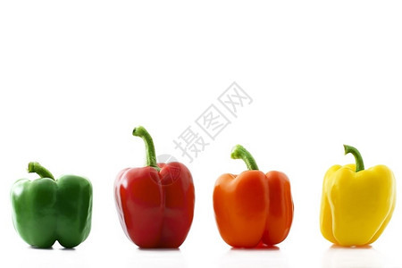 斯塔克亨利标志托素食主义者白色背景上的彩多paprica行图片