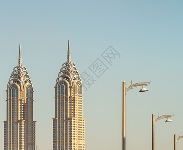 酋长国迪拜市中心大楼旅行未来派图片