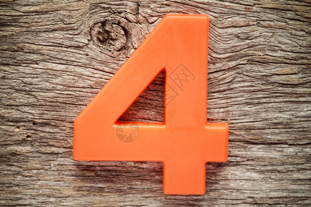 数字教学象征木制背景橙色四号图片