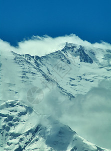 壮观的雪山景观图片