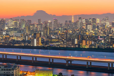 日本东京城市夜景图片