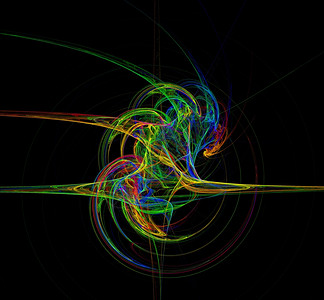 音乐数字的颜色电线节律音速抽象碎形黑背景实色背景图片