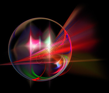 抽象暗分形背景电源线圆球抽象分形背景圆球明亮的抽象辉光图片