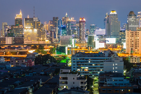 泰国曼谷夜景城市图片