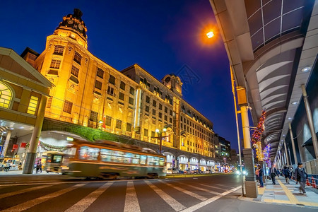 日本鹿儿岛市中心夜景图片