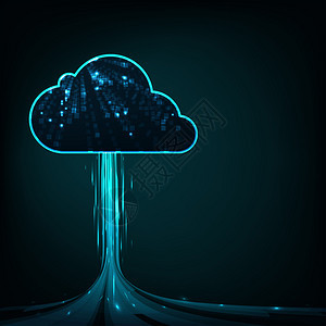 服务器插图系统云计算概念与连接技术背景Actract云连接技术背景图片