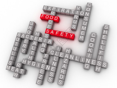新鲜3d食品安全字云概念卡斯蒂略烹饪图片