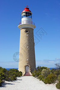 南澳大利亚Kangaroo岛CapeduCouedic角灯塔在下面库迪克地标图片