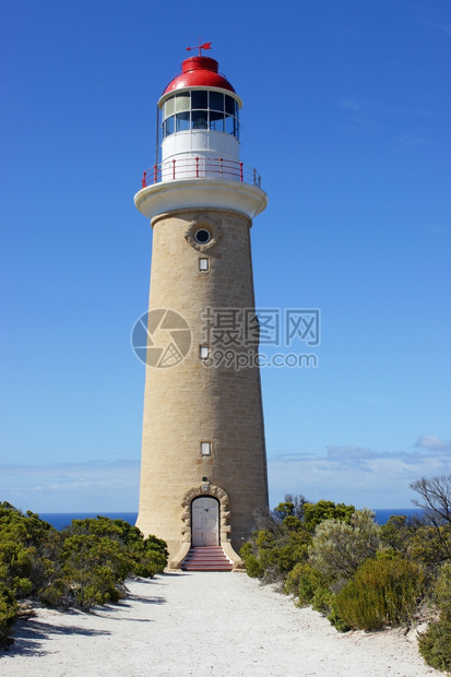 南澳大利亚Kangaroo岛CapeduCouedic角灯塔在下面库迪克地标图片