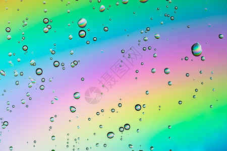团体绿色雨滴彩虹水摘要可作为背景材料使用图片