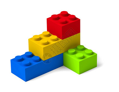颜色塑料结构体四玩具3D建筑砖块组装视图图片