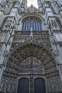 门口神圣旅行比利时安特卫普市圣母大教堂入口比利时安特卫普图片