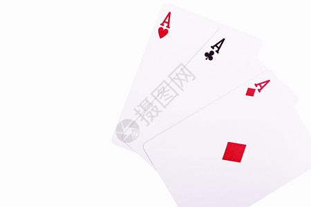 一种多米尼奇三倍白色背景上隔离的三张a图片素材