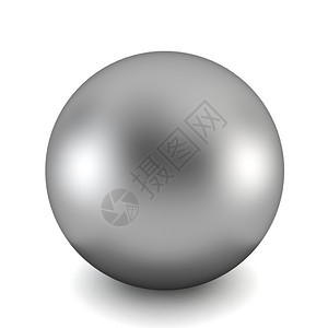 铬球3d白制成反光的象征时髦图片