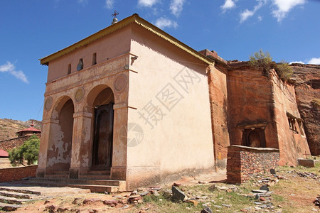 单片教堂AbrehaAtsbeha提格雷埃塞俄比亚非洲观光建筑物旅游图片