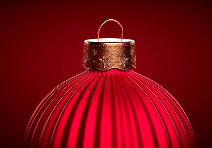 玩具大气层冬天红色圣诞舞会紧的垂直条纹横的酒杯与红色布贡迪背景的圣诞装饰喜庆气氛的概念图片