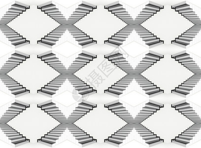 质地抽象的黑色3d使以灰墙背景为X型模式的天衣无缝楼梯现代设计化图片